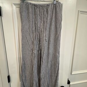 Target “A New Day” Blue and White Striped Women’s Drawstring Pants